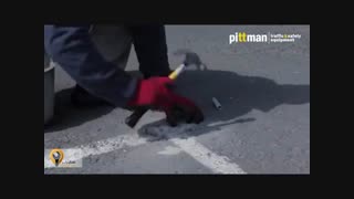 نصب استوانه ایمنی ، نصب استوانه ترافیکی