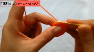 آموزش بافت کیف موبایل عروسکی دخترونه با نخ های رنگی