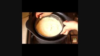 تهیه کیک بدون فر روی گاز