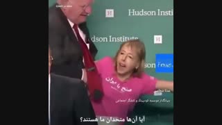 شجاعت یک خانم خارجی در دفاع از ایران و صلح