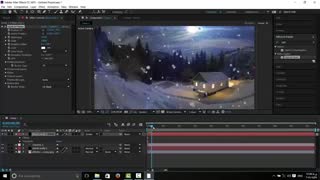 آموزش شبیه سازی برف واقعی با تم فانتزی در افتر افکت