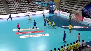 دیدار  تیم های ملی هندبال فرانسه و کره درقهرمانی جوانان جهان2019