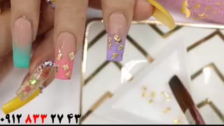 کلیپ دیزاین مجلسی ناخن + طراحی زیبا با لاک ناخن