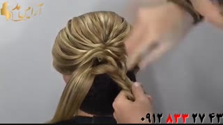 کلیپ شینیون مجلسی زیبا  + آموزش شینیون با بافت اینستا