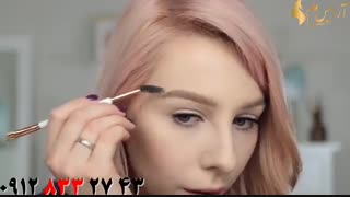 کلیپ آرایش ابرو به رنگ رزگلد