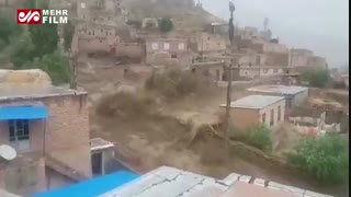 سیلاب سلماس آذربایجان غربی شنبه 12 مرداد ماه 98