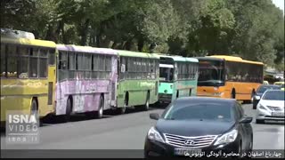 چهارباغ اصفهان در محاصره آلودگی اتوبوس‌ها