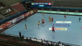 دیدار تیم های ملی هندبال سوئد و کانادا در قهرمانی نوجوانان جهان2019