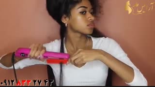 آموزش گام به گام صاف کردن مو فر بلند در خانه