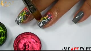 کلیپ دیزاین ناخن مدل گدازه +  طراحی ناخن اینستا