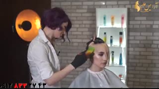 کلیپ آموزش جدیدترین مدل رنگ مو + رنگ مو شب تاب