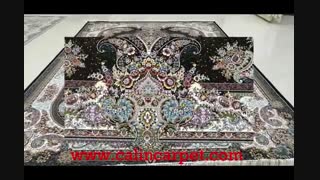 فرش 700 شانه - طرح نسترن مشکی
