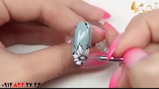 کلیپ طراحی زیبا ناخن + لاک ناخن طوسی