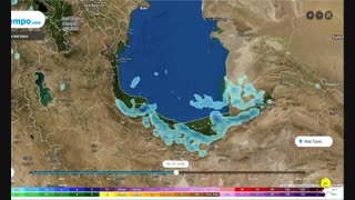 الگوی بارش 3 ساعته (میلی متر) تا روز یکشنبه 24 شهریور 98