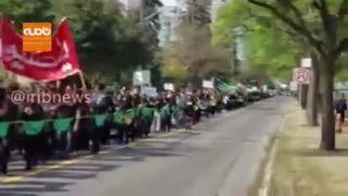 دسته سینه زنی ایرانیان در شهر تورنتو کانادا به مناسبت عاشورای حسینی