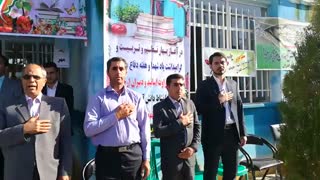 خیر مقدم مدیریت دبیرستان شهید برادران گوگان جناب آقای باقر زاده و اجرای سرود ملی / بازگشایی مدارس 98