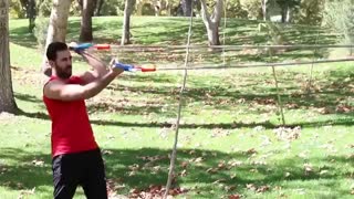 جلوبازویی خوش فرم و تراشیده با تمرینات کش بدنسازی - تمرینات جلوبازو با کش بدنسازی - تمرین جلوبازو