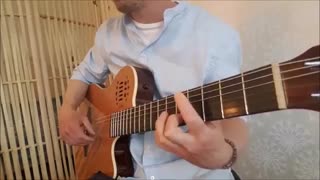 "اموزش گیتار3 هزار توی پنPan's Labyrinth Lullaby guitar tabs (on a Godin with synth access)