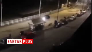 اقدام جنون آمیز راننده دیوانه در پیاده‌رو!