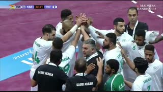 دیدار تیم های هندبال عربستان سعودی و هند در انتخابی المپیک 2020