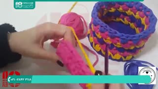 آموزش تریکوبافی سبد