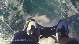 تجربه هیجان  با فلای بورد در جزیره کیش