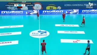 دیدار تیم های هندبال نادی عمان و العربی در قهرمانی باشگاه های آسیا2019