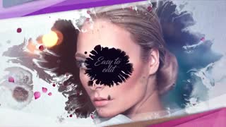 پروژه افترافکت - نمایش عکس با پخش شدن جوهر