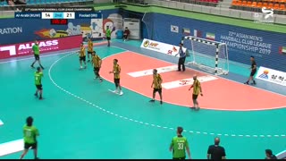 دیدار تیم های هندبال فولاد سپاهان و العربی  در قهرمانی باشگاه های آسیا2019