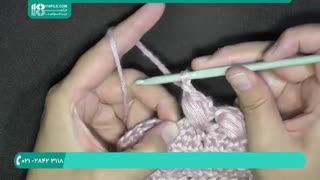 آموزش بافت زیگ زاگ کلاه زمستانه دخترانه