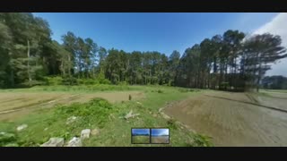 نمای 360 زمین زراعی با چشم انداز جنگل و کوهستان در پره سر