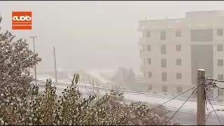 بارش شدید برف و کندی حرکت خودروها