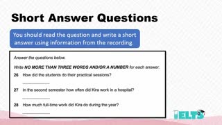 پاسخ کوتاه (Short Answer) لیسنینگ آیلتس