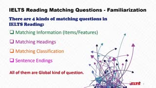 سوالات مچینگ (Matching) ریدینگ آزمون آیلتس