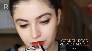 رژ لب مات مخملی گلدن رز - Golden Rose Velvet Matte Lipstick